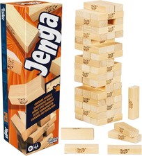 Hasbro G1499 Jenga con Dado Digitale Gioco di Impilamento con 54 Mattoncini in L