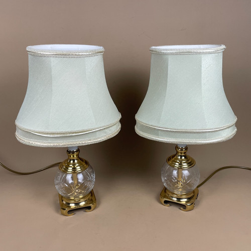 Pair antique cut glass - antique,