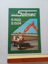 Solmec escavatori gommati S 1502 - S 1504 anni 70 depliant originale