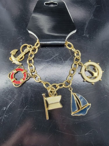 Bracciale charm nautico tono - bracciale,