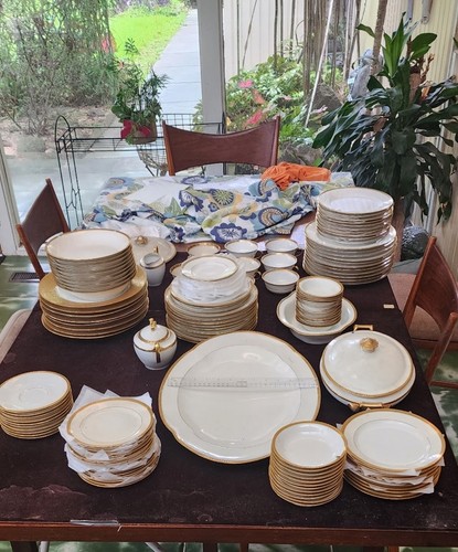 Limoges porcelain dinner set - porcelain,