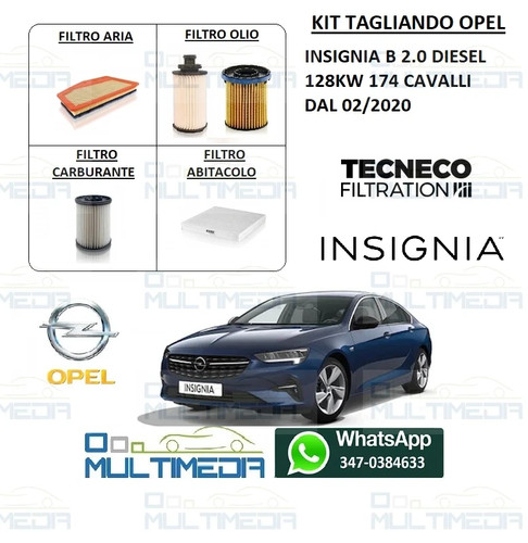 Kit tagliando filtri - kit, opel