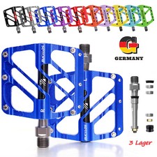 Pedali bici BUCKLOS pedali bici flat 3 cuscinetti 9/16 MTB alluminio 1 paio