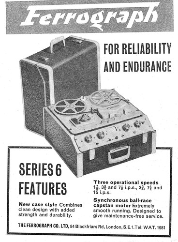 1965 advert for ferrograph - for,