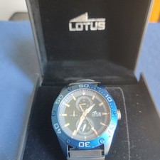 Orologio Lotus Modello L26 Ref: 18183/1 Con Cassa Blu E Cinturino Nero Nuovo