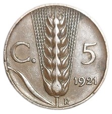 Moneta 5 Centesimi 105 anni