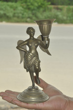 Portacandele In Ottone Vintage