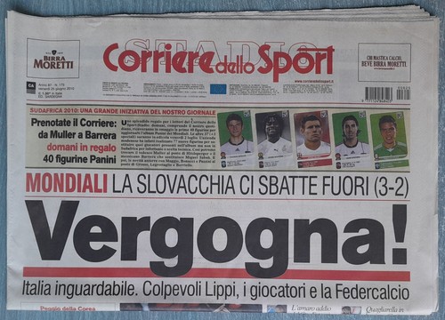 Giornale mondiali 2010 - giornale, italia