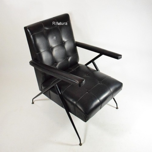 Poltrona design 50s - design, eco-pelle