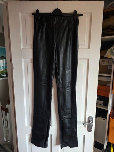 Pantalone zara nero ecopelle - pantalone,