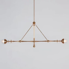 Lampadario in ottone metà