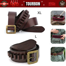 TOURBON Fondina revolver cintura cartucce pistola fucile in pelle 357/.38/9 mm imbracatura