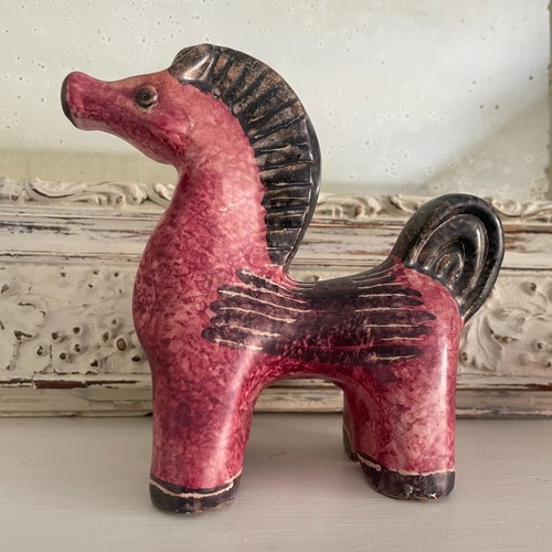 Statuina cavallo ceramica