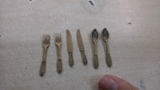  6 cutlery forks spoons knives
