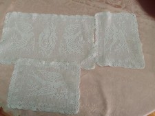 3 centrini uncinetto Rettangolari