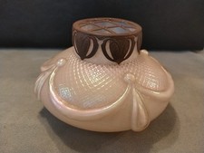 Antico vaso liberty/art deco in vetro iridescente Inizi '900