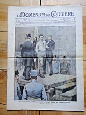 1916-LA DOMENICA DEL CORRIERE-Il martirio di CESARE BATTISTI-Guerra-Trento+