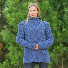 Maglione lana blu pullover - , a