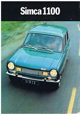 BROCHURE DEPLIANT AUTO SIMCA 1100