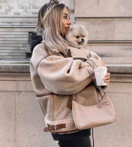 Zara aviator shearling giacca - aviator,
