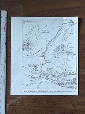 Passo di Monte Croce Carnico antica cartina 1932 mappa Friuli FAI UNA PROPOSTA