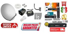 KIT SATELLITE COMPLETO:PARABOLA 60 CM+LNB+ ALTRI ACCESSORI+DECODER TIVU'SAT+CARD