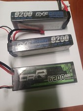 kit 3 batterie lipo 2s  2 x 9200 mah 130c + 1 x 6200 mah 50c scaricate  10 volte