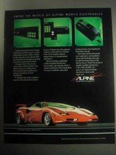 Pubblicità Alpine 1985 - Dbx, Timer, CLR con Lamborghini