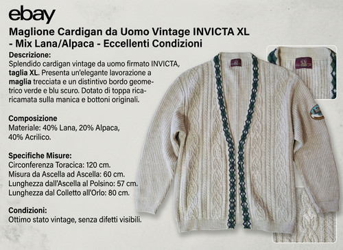 Cardigan uomo invicta vintage - cardigan,