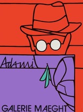 Valério ADAMI - Poster Affiche vintage Maeght Portrait de Sigmund Freud 1973