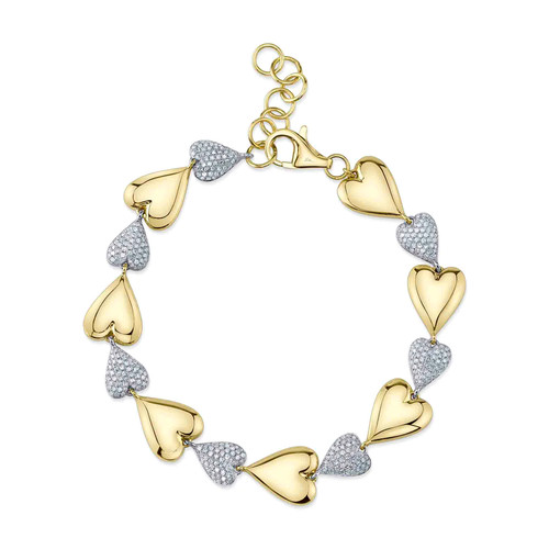 Bracciale cuore oro - cuore,