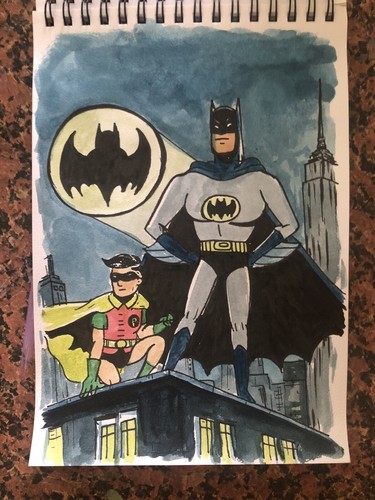 Fumetto dipinto batman - fumetto, dipinto-batman