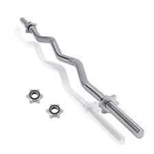 BILANCIERE CURL EZ 25MM 120CM BICIPITI PALESTRA BODYBUILDING GYM BARRA PESI ASTA