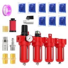 Sistema di essiccazione ad aria in alluminio 1/2" NPT grado industriale 4 stadi, filtro a coalescenza...