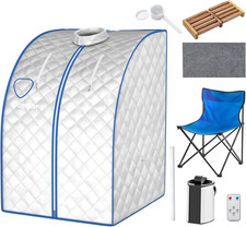 Sauna a Vapore Portatile 3 L, Cabina Domestica per SPA, 9 Temperature Regolabili