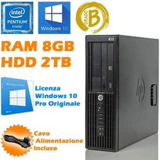 COMPUTER DESKTOP WORKSTATION HP Z210 SFF PENTIUM 8GB HDD 2TB RS232
