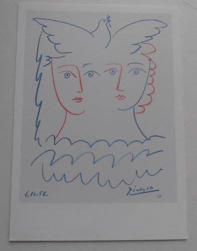 Postcard picasso two women and - picasso,
