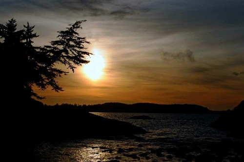 Sunset long beach pacific - sunset, rim