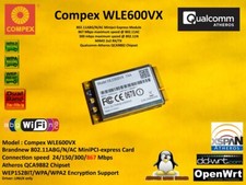Compex WLE600VX Minipci-express QCA9882 802.11AC 876 Mb/s Dualband Linux Wifi