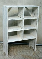 LIBRERIA ETAGERE VINTAGE LEGNO DI PINO MASSICCIO SHABBY CHIC BIANCO PRIMO 900 