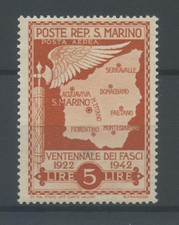 SAN MARINO 1942 NON EMESSA L.5