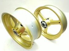 COPPIA CERCHI VERNICIATI ORO "PERFETTI" WHEELS PAIR SUZUKI HATYABUSA 1300 99-03