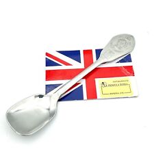 Cucchiaino da zucchero in Argento silver plated Souvenir Regina Elisabetta 1977