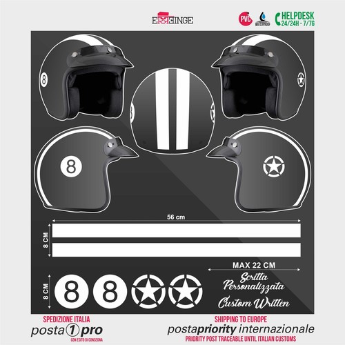 Kit bianco stella - 8, strisce