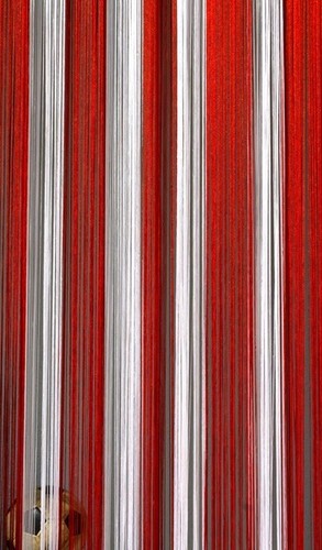 Tenda filo rosso - a, rosso-bianco