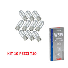 Kit 10 lampadine T10 12v 5w