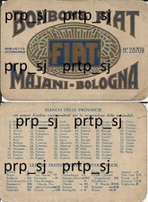 BONBONS FIAT MAJANI BOLOGNA ANNI 1920 N 28709 ELENCO PROVINCIE
