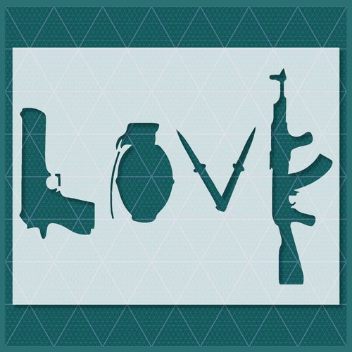 Banksy steez love weapons - banksy,