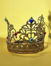 5,5 cm corona per santi Regina aperta crown ottone Madonna rosario Maria statua 