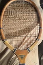 BLUE DOM RARA RACCHETTA DA TENNIS IN LEGNO ANNI 30/40 DA COLLEZIONE x vetrina !!